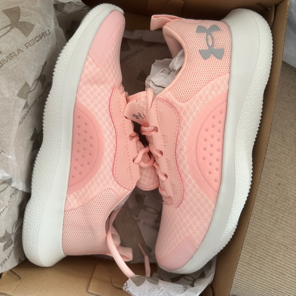 Brand new never worn still in box Under Armour pink sneakers